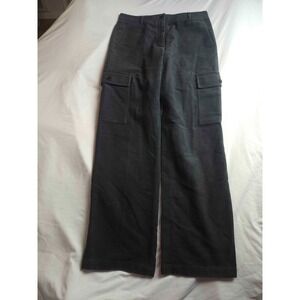 Armani Exchange Pants Womens Size 4 Black Wide Leg Cargo Pockets‎ Casual Outdoor